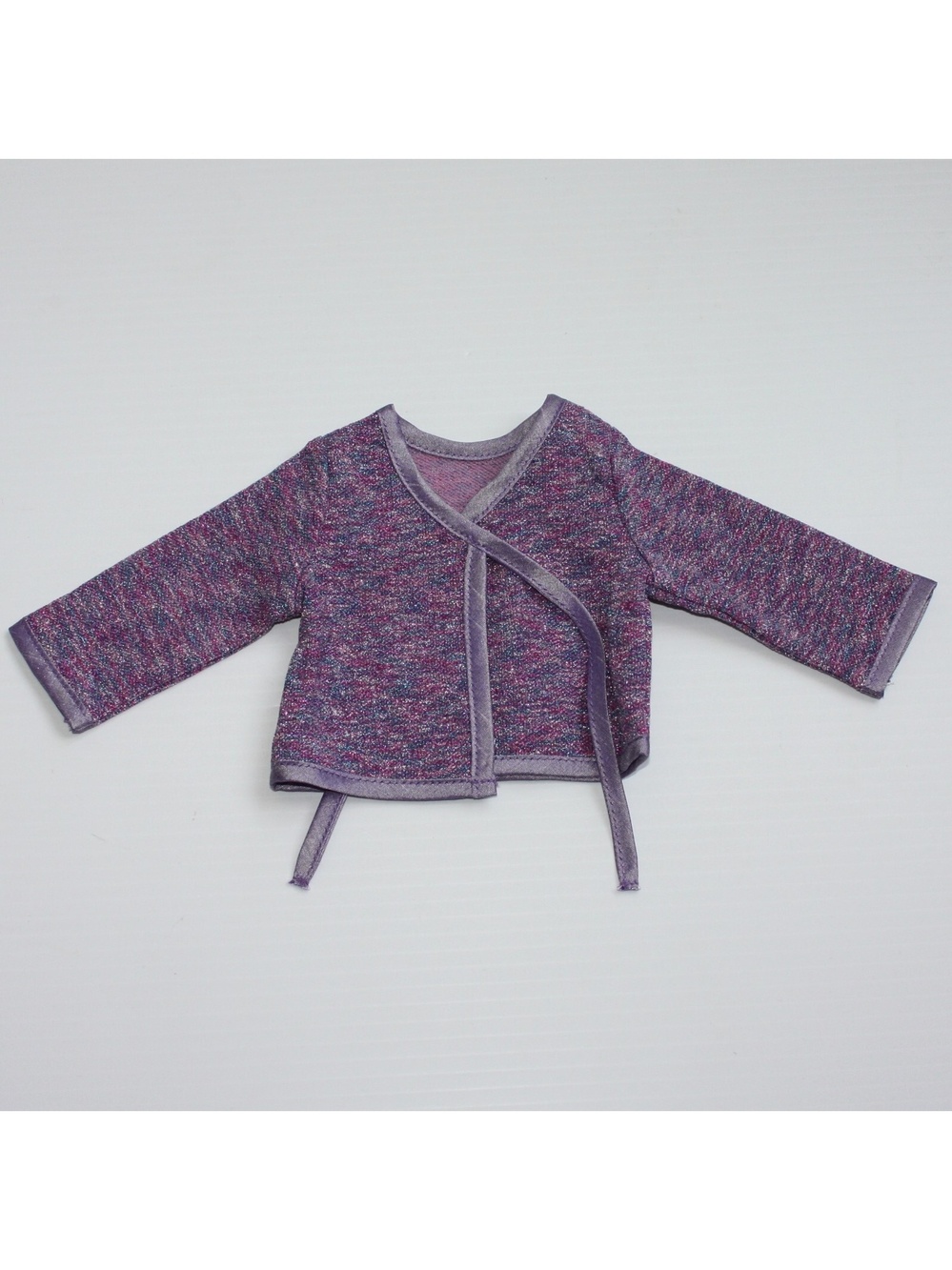 American Girl Isabel's Year 2000 Outfit Purple Sparkle Knit Cardigan for Doll